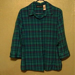 Sag Harbor Dress Plaid Button Up